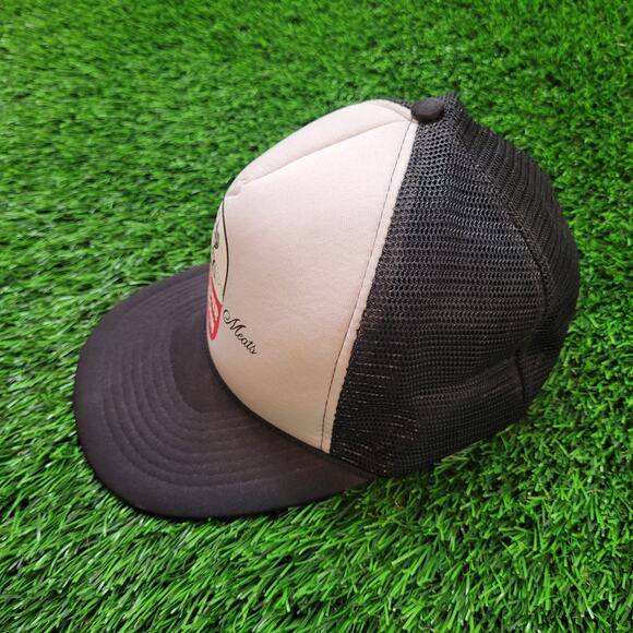 VTG 80s Farmer John Trucker Hat LA Dodgers Dodger Dog Promo Snapback - Picture 2 of 6